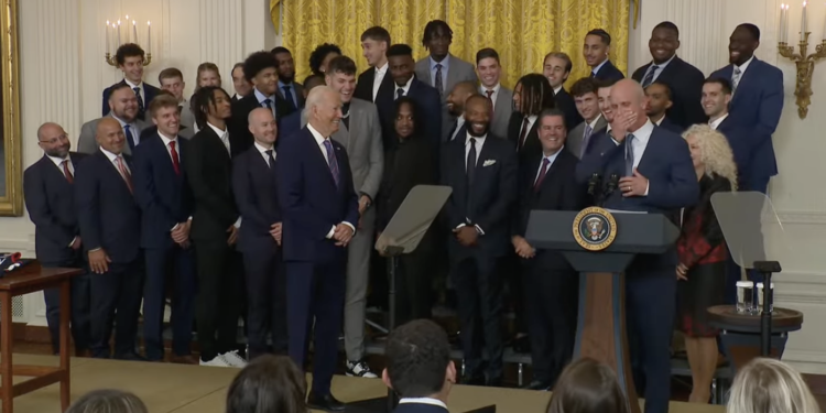 UConn Coach Dan Hurley Drops S-Bomb at White House While Celebrating Huskies' Back-to-Back Titles
